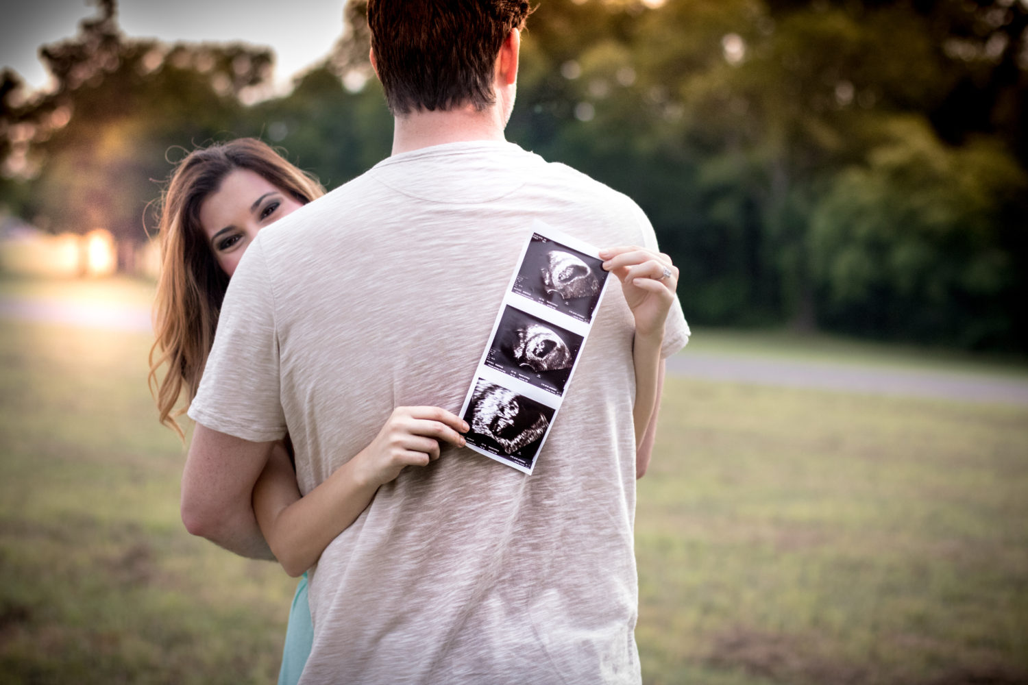 Baby Casey Announcement Ultrasound Sunset