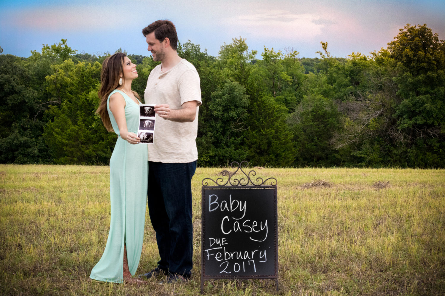 Baby Casey Announcement Sunset Ultrasound